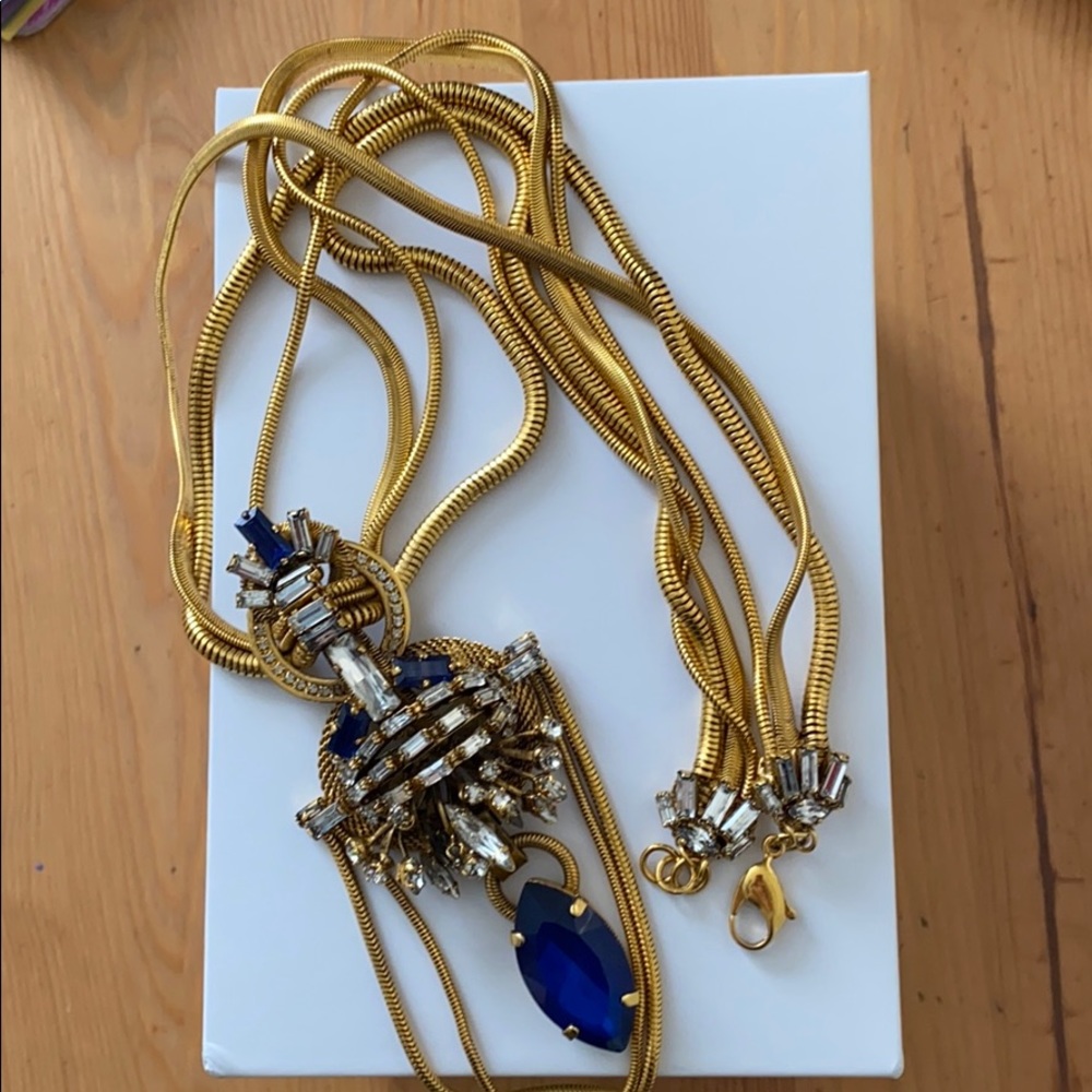 Erickson Beamon 22k plate crystal necklace